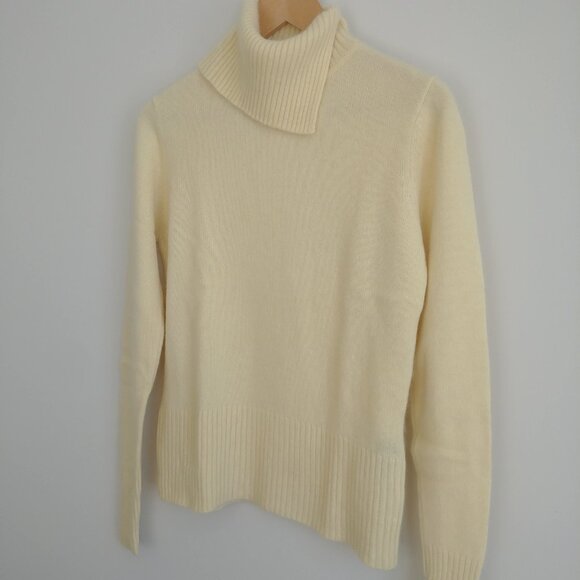 Elegant Cream Cowl Neck Sweater - Picture 3 of 15